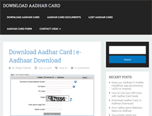 Tablet Screenshot of downloadaadharcard.com